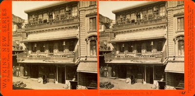 SF Restaurante Chinês (foto a p/b, cartão estereoscópico) de Unbekannt