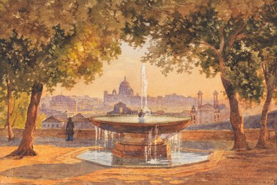 Salomon Corrodi Vista de Roma a partir da fonte da Villa Medici de Unbekannter Künstler