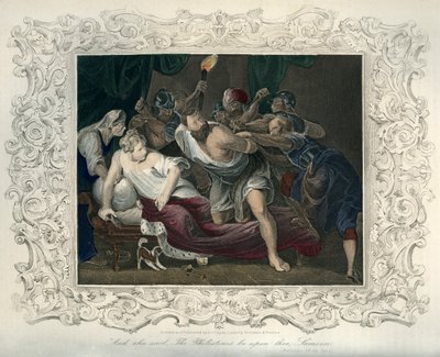 Sansão capturado pelos filisteus - Bíblia de Unbekannter Künstler
