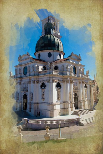 Santuário de Monte Berico, Vicenza, Itália (foto manipulada) de Unbekannt