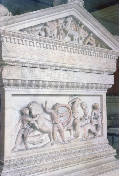 Sarcófago de Alexandre o Grande (356-323 a.C.) (mármore) de Unbekannt