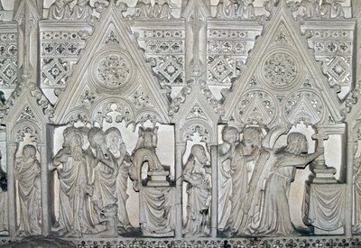 Sarcófago de Pedro I (1320-1367) com cenas da vida de São Bartolomeu, igreja do mosteiro de Alcobaça (Património Mundial da UNESCO) de Benjamin Baud