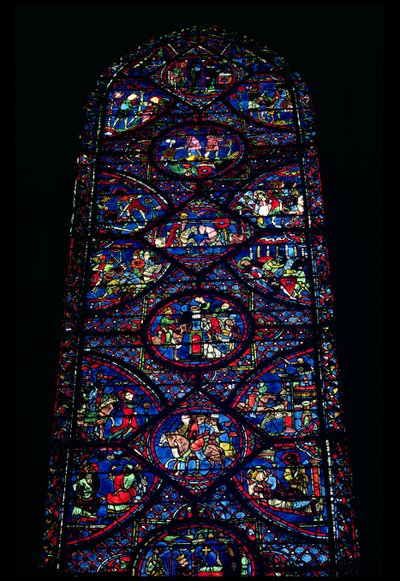 Cenas da Vida de Carlos Magno (747-814) do ambulatório, c.1215-35 (vidro manchado) (ver também 98071) de Unbekannt