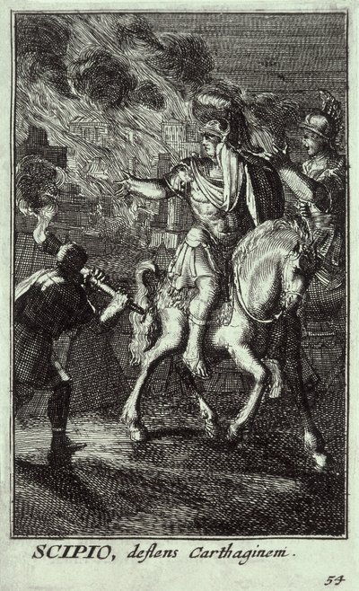 Cipião Africano, o Jovem (185-129 a.C.) (gravura) de Unbekannter Künstler