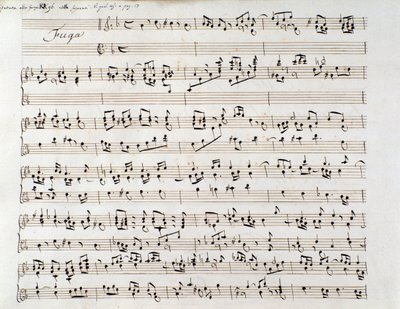 Página de música para Handel