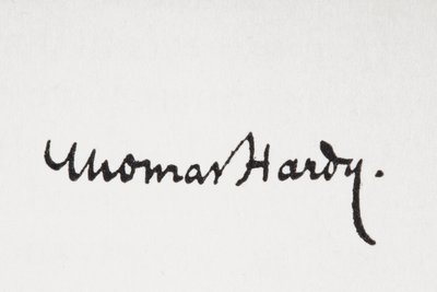 Assinatura do autor Thomas Hardy, do livro do Rei Alberto, publicado em 1915 (litho) de Unbekannt
