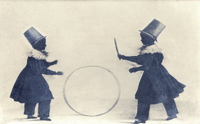 Silhueta de dois membros da Família Brett (caneta e tinta sobre papel) de Unbekannt