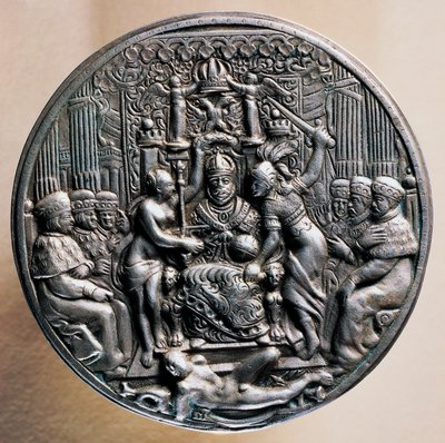 Medalha de prata com retrato equestre do Imperador Rudolf II dos Habsburgos (1552-1612) de William M. Timlin