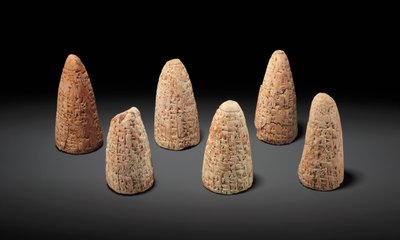 Seis pedras fundamentais, reinado do rei Lipit-Ishtar, c.1934-1924 aC de Unbekannt