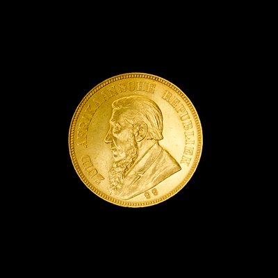 South African Pond Coin (obverso) com Paul Kruger Head de Unbekannt
