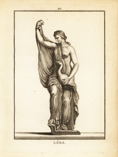 Estátua de Leda, princesa etoliana depois rainha de Esparta, seduzida por Zeus sob a forma de cisne. de Unbekannt
