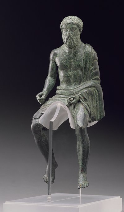 Estatueta de um cavaleiro, Etrusco, final do século V a.C. (bronze) de Unbekannt