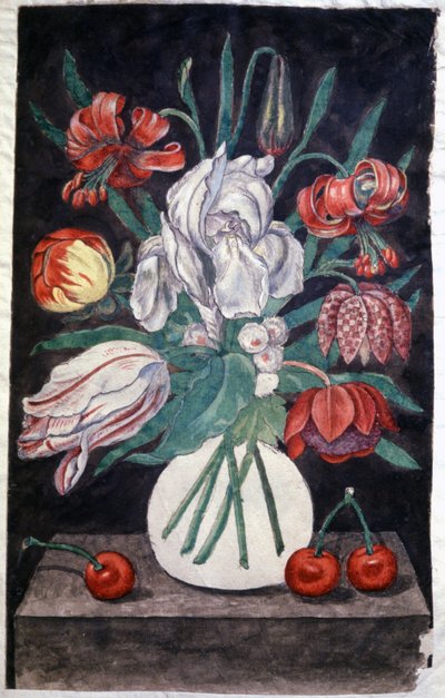Natureza morta, c.1920 (aguarela) de Unbekannter Künstler