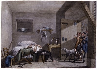 Suicídio de Condorcet, finais do século XVIII (gravura) de Unbekannter Künstler