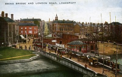 Swing Bridge e London Road, Lowestoft de Unbekannter Künstler