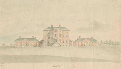 Teddesley Hall: pintura em aquarela, nd [final do século XVIII] de Unbekannt