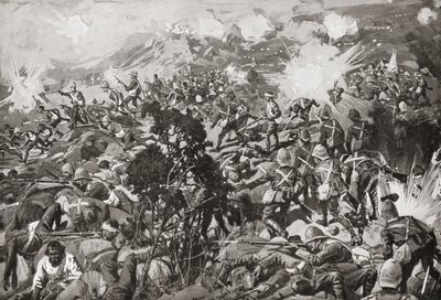A Batalha de Spion Kop, Rio Tugela, Natal, África do Sul, 2324 de janeiro de 1900 durante a segunda guerra bôer. de Unbekannt