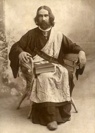 The Divine Healer Schrader, Temple, Texas, c.1888 (foto a p/b) de Unbekannt