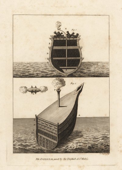 O Infernal usado pela Marinha inglesa em St. Malo