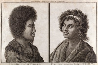 O Rei e uma dama principal do Taiti, c 1773 de Unbekannt