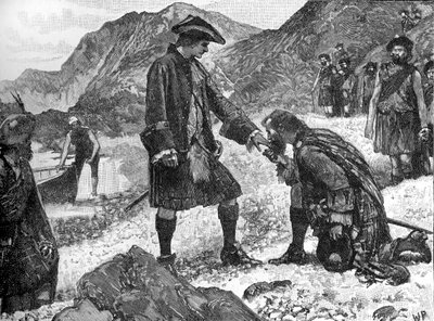 O desembarque do príncipe Charlie de Unbekannter Künstler