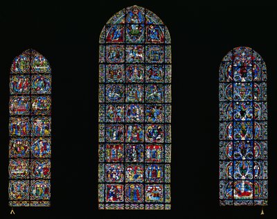 The Passion, The Nativity and the Tree of Jesse (vitral) (para detalhes 98063-64) de Unbekannt
