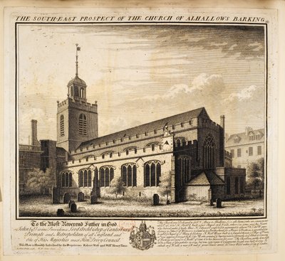 A perspectiva sudeste da Igreja de Todos os Santos Latidos de Unbekannter Künstler