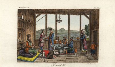 O banquete realizado para Dodwell pelo Bispo de Salona, em Crisso, Grécia de Unbekannt