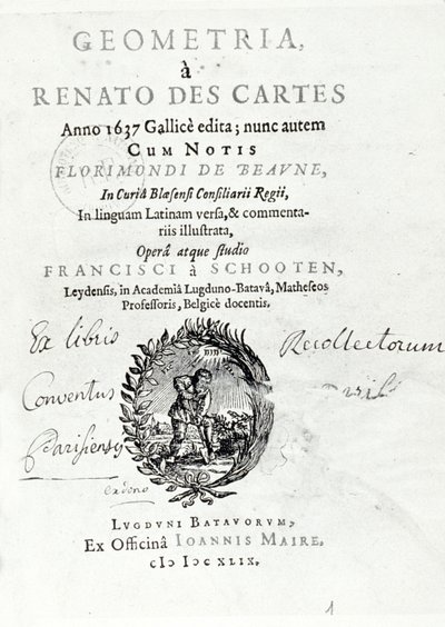 A geometria por René Descarte de Unbekannter Künstler