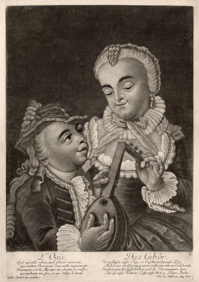 A audiência, Augsburg, c.1760 (gravura) de Unbekannter Künstler