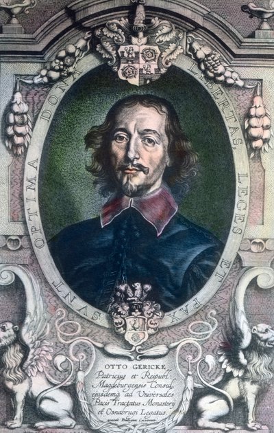O presidente da Câmara Municipal de Magdeburgo, Otto von Guericke, também era conhecido como político, advogado, físico e inventor de Unbekannter Künstler
