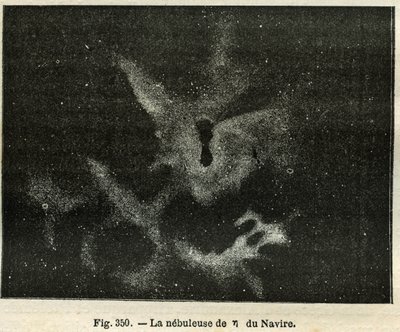 A nebulosa da nave. Gravura de "As Estrelas e Outras Curiosidades do Céu", de Camille Flammarion de Unbekannt