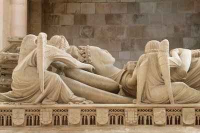 Túmulo de Inês de Castro (1320-1355), Mosteiro de Alcobado, Portugal de Benjamin Baud