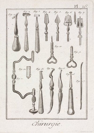 Trefinação Instrumentos de trefinação de Unbekannt
