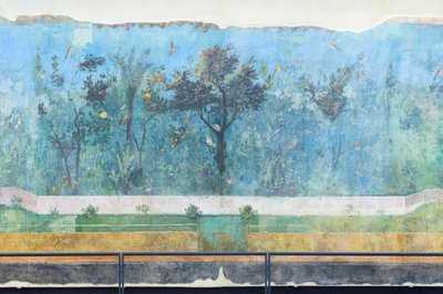 Triclinium da casa de Lívia, fresco, 20 - 10 a.C., museu nacional de Roma (museo nazionale romano), Roma, Itália de Unbekannter Künstler