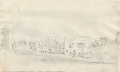 Castelo de Tutbury: desenho a lápis, sd [ Séc. XIX] de Unbekannt