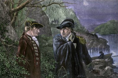 Guerra da Independência dos Estados Unidos da América (1775-1783): Benedict Arnold (1741-1801) traiu a sua pátria ao prometer entregar West Point a Inglaterra, em julho de 1780. Arnold ofereceu-se para devolver o forte aos ingleses em troca de 20.000 libra de Unbekannter Künstler