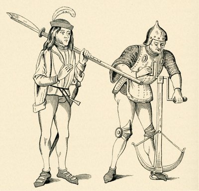 Varlet/Squire e Arqueiro de Unbekannter Künstler