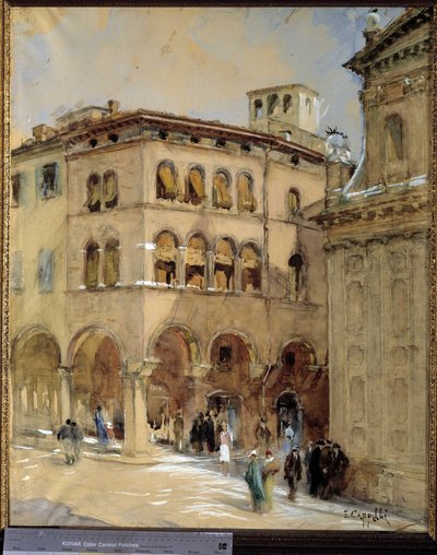 Vista de Modene. Aguarela de E. Cappelli. Museu Cívico de Modene. de Unbekannter Künstler
