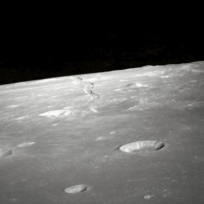 Vista de Rima Ariadaeus sobre a Lua de Unbekannter Künstler
