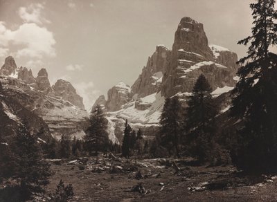 Vista da tundra alpina de Brenta Alta, no grupo Brenta de Unbekannter Künstler