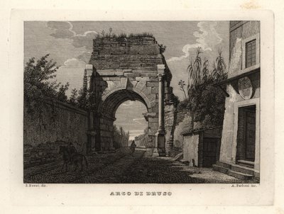 Vista do Arco de Druso, Arco di Druso, Roma de Unbekannt
