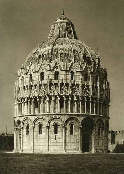Vista do Baptistério de Pisa de Unbekannt