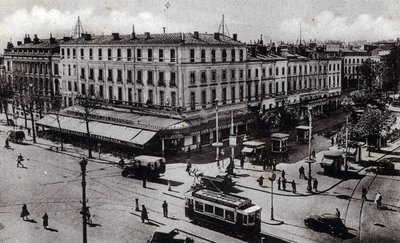 Vista do cruzamento de Jean Jaures em Toulouse, Haute Garonne - cartão postal 1910 ca Coleção particular de Unbekannter Künstler