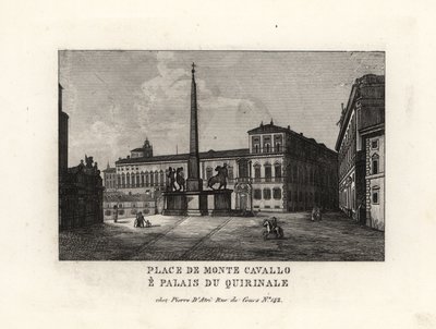 Vista do Palácio e Praça Quirinale, Palazzo del Quirinale e Piazza del Quirinale, Roma de Unbekannt