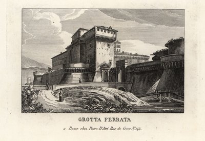 Vista da cidade castelo romana de Grottaferrata, Roma de Unbekannt