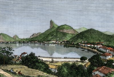 Vista do porto do Rio de Janeiro, Brasil de Unbekannter Künstler
