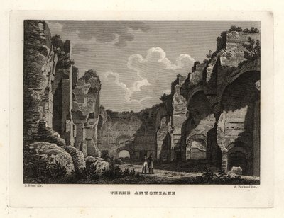 Vista das ruínas das Termas de Caracalla, Terme Antoniane, Roma de Unbekannt