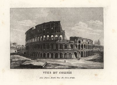 Vista das ruínas do Coliseu, Amphitheatrum Flavium, Roma de Unbekannt