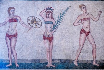 Villa Romana del Casale, Piazza Armerina, Sicília, Itália. Mosaico. de Unbekannter Künstler